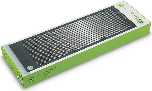 Alt view image 2 of 7 - EKWB EK-CoolStream SE 420 Radiator, Slim Triple, Black