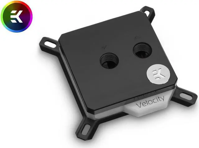 Alt view image 2 of 5 - EKWB EK-Velocity CPU Waterblock, Digital RGB, Intel CPU, Nickel/Acetal