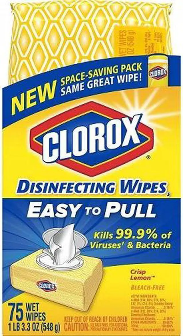 Alt view image 4 of 9 - Disinfecting Wipe Crisp Lemon 75 Wipes 3.3 oz. White