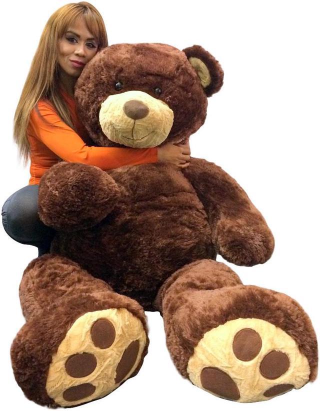 Alt view image 2 of 6 - 5 Foot Teddy Bear Soft Brown Premium Giant Stuffed Animal 60 Inch Snuggle Buddy  - Big Plush