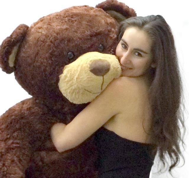 Alt view image 6 of 6 - 5 Foot Teddy Bear Soft Brown Premium Giant Stuffed Animal 60 Inch Snuggle Buddy  - Big Plush