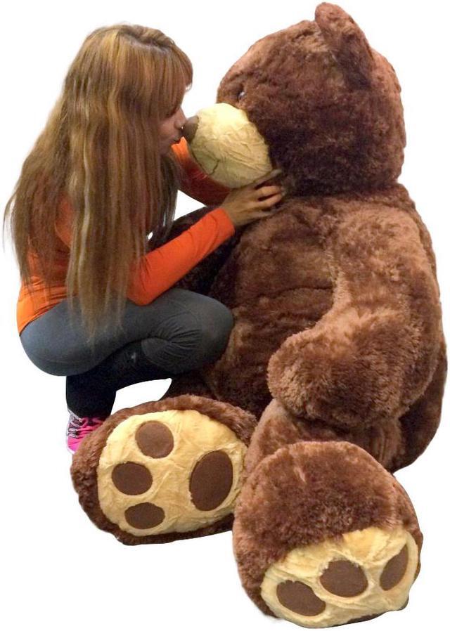 Alt view image 4 of 6 - 5 Foot Teddy Bear Soft Brown Premium Giant Stuffed Animal 60 Inch Snuggle Buddy  - Big Plush