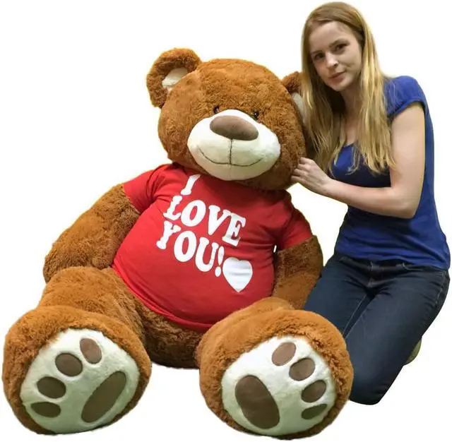 Alt view image 5 of 7 - Big Plush 5 Foot Giant Teddy Bear 60 Inches Soft Cinnamon Brown Color Huge Teddybear