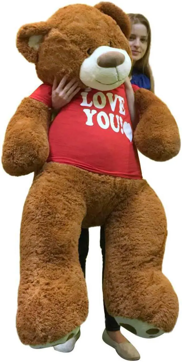 Alt view image 4 of 7 - Big Plush 5 Foot Giant Teddy Bear 60 Inches Soft Cinnamon Brown Color Huge Teddybear
