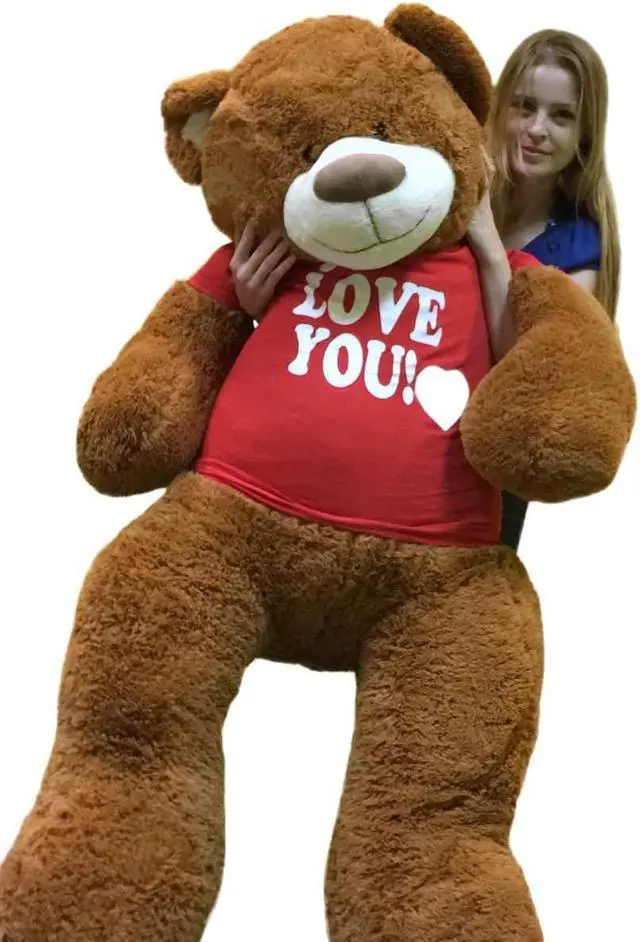 Alt view image 7 of 7 - Big Plush 5 Foot Giant Teddy Bear 60 Inches Soft Cinnamon Brown Color Huge Teddybear