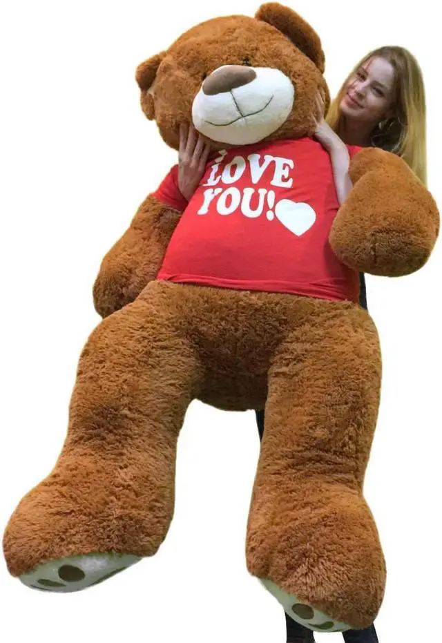 Alt view image 2 of 7 - Big Plush 5 Foot Giant Teddy Bear 60 Inches Soft Cinnamon Brown Color Huge Teddybear