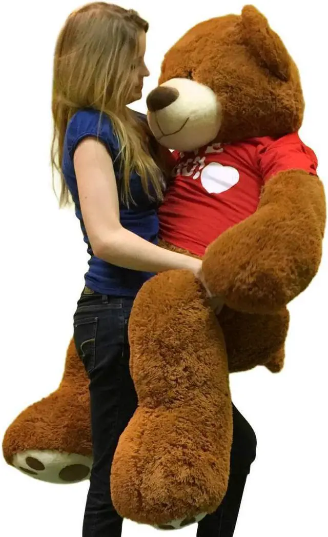 Alt view image 6 of 7 - Big Plush 5 Foot Giant Teddy Bear 60 Inches Soft Cinnamon Brown Color Huge Teddybear