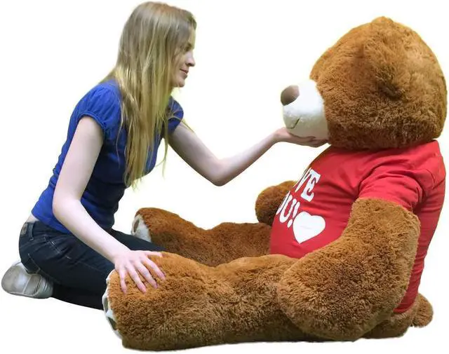 Alt view image 3 of 7 - Big Plush 5 Foot Giant Teddy Bear 60 Inches Soft Cinnamon Brown Color Huge Teddybear