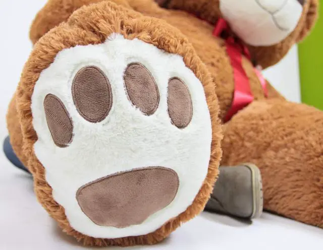 Alt view image 4 of 7 - 5 Foot Very Big Smiling Teddy Bear 60 Inch Soft Brown Giant Stuffed Animal with Bigfoot Paws