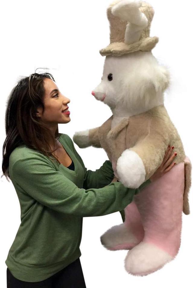 American Made Giant Stuffed Bunny Rabbit Wearing Tuxedo 4 Feet Tall Pink  Pants Big Plush Rabbit 