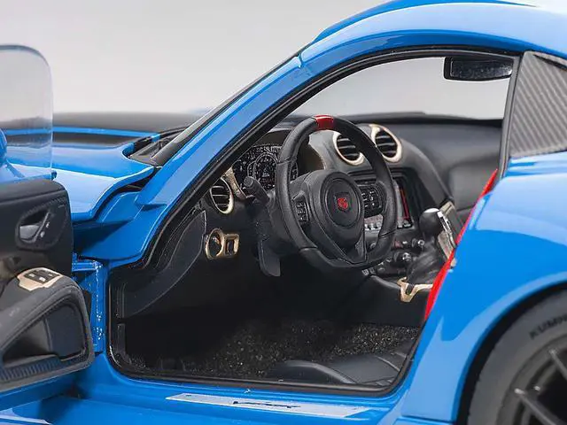 Alt view image 3 of 11 - 2017 Dodge Viper ACR Competition Blue with Black Stripes 1/18 Model Car by Autoart