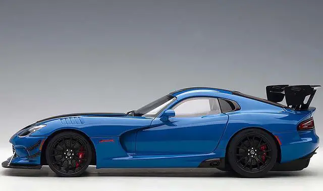 Alt view image 4 of 11 - 2017 Dodge Viper ACR Competition Blue with Black Stripes 1/18 Model Car by Autoart