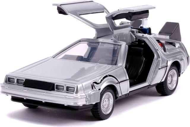 Alt view image 4 of 8 - DeLorean DMC (Time Machine) Silver \Back to the Future Part II" (1989) Movie "Hollywood Rides" Series 1/32 Diecast Model Car by Jada"
