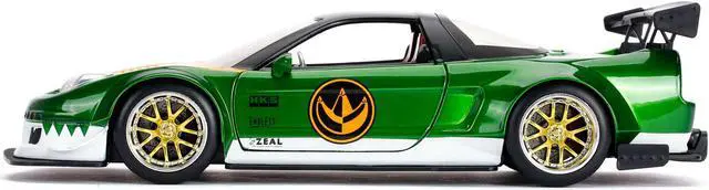 Alt view image 4 of 7 - 2002 Honda NSX Type-R Japan Spec (RHD) and Green Ranger Diecast Figurine "Power Rangers" 1/24 Diecast Model Car by Jada