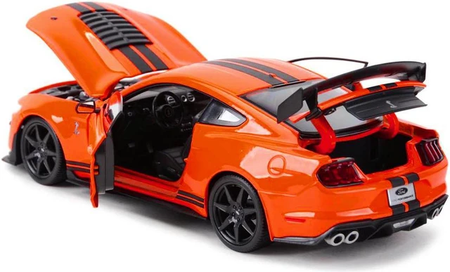 Alt view image 3 of 3 - 2020 Ford Mustang Shelby GT500 Orange with Black Stripes "Special Edition" 1/18 Diecast Model Car by Maisto