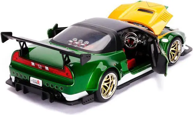 Alt view image 3 of 7 - 2002 Honda NSX Type-R Japan Spec (RHD) and Green Ranger Diecast Figurine "Power Rangers" 1/24 Diecast Model Car by Jada