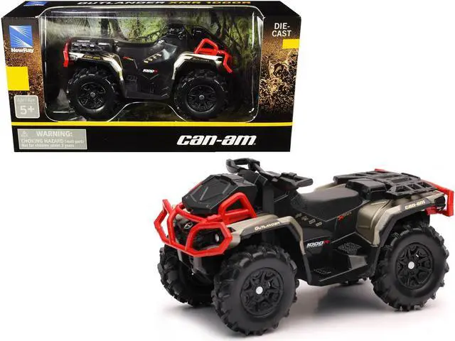 Main image of Can-Am Outlander XMR 1000R ATV Black and Gold Diecast Model by New Ray