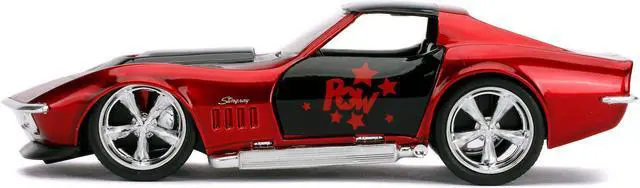 Alt view image 3 of 7 - 1969 Chevrolet Corvette Stingray "Harley Quinn" "DC Comics" "Hollywood Rides" Series 1/32 Diecast Model Car by Jada