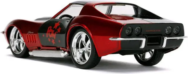 Alt view image 4 of 7 - 1969 Chevrolet Corvette Stingray "Harley Quinn" "DC Comics" "Hollywood Rides" Series 1/32 Diecast Model Car by Jada