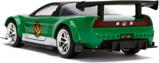 Alt view image 6 of 6 - 2002 Honda NSX Type-R Japan Spec Green Ranger "Power Rangers" 1/32 Diecast Model Car by Jada