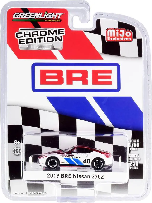 Alt view image 5 of 6 - 2019 Nissan 370Z #46 John Morton Chrome Red and White "BRE" "Chrome Edition" Limited Edition to 2750 pieces 1/64 Diecast Model Car by Greenlight