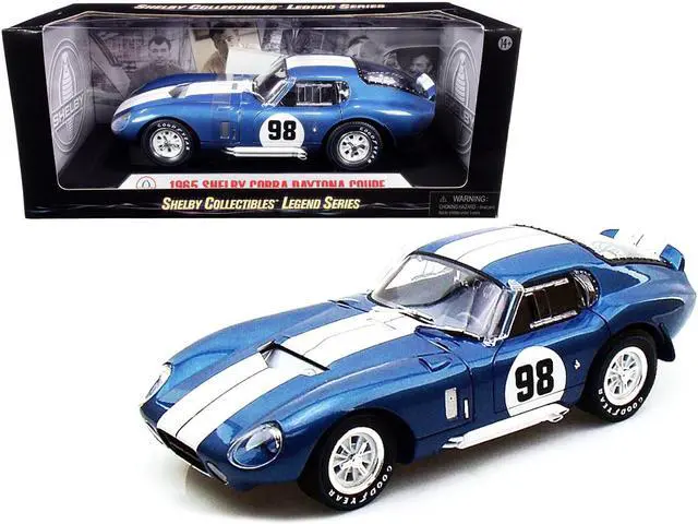 Alt view image 4 of 8 - 1965 Shelby Cobra Daytona Coupe #98 Race Version 1:18 Scale - Blue/White Stripes)