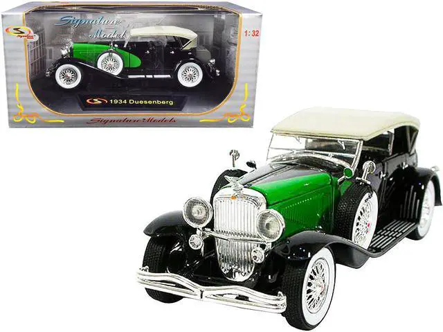 Main image of 1934 Duesenberg Black and Green 1/32 Diecast Model Car by Signature Models