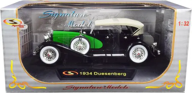 Alt view image 3 of 4 - 1934 Duesenberg Black and Green 1/32 Diecast Model Car by Signature Models