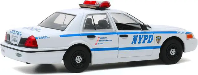 Alt view image 5 of 6 - 2011 Ford Crown Victoria Police Interceptor (NYPD) White "Hot Pursuit" Series 1/24 Diecast Model Car by Greenlight