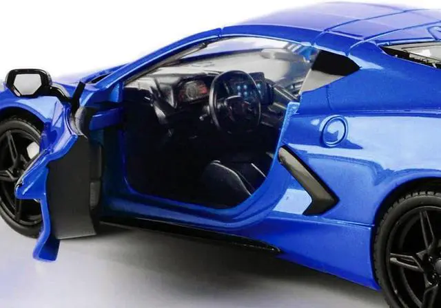 Alt view image 2 of 4 - 2020 Chevrolet Corvette C8 Stingray Blue Metallic "Timeless Legends" 1/24 Diecast Model Car by Motormax