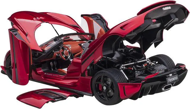 Alt view image 2 of 14 - Koenigsegg Regera Candy Red 1/18  Model Car by Autoart