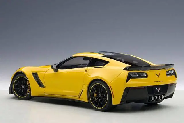 Alt view image 2 of 4 - 2016 Chevrolet Corvette C7 Z06 C7R Edition Corvette Racing Yellow 1/18 Model Car by Autoart