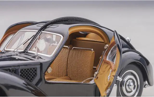 Alt view image 4 of 13 - 1938 Bugatti Type 57SC Atlantic with Disc Wheels Black 1/43 Diecast Model Car by Autoart