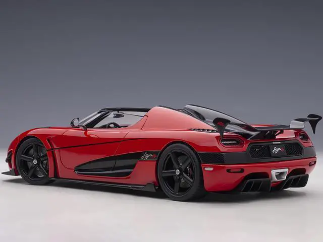 Alt view image 4 of 13 - Koenigsegg Agera RS Chili Red with Black Accents 1/18  Model Car by Autoart