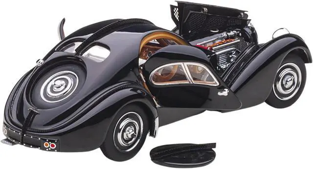 Alt view image 2 of 13 - 1938 Bugatti Type 57SC Atlantic with Disc Wheels Black 1/43 Diecast Model Car by Autoart