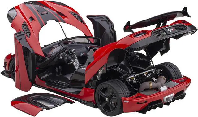 Alt view image 2 of 13 - Koenigsegg Agera RS Chili Red with Black Accents 1/18  Model Car by Autoart