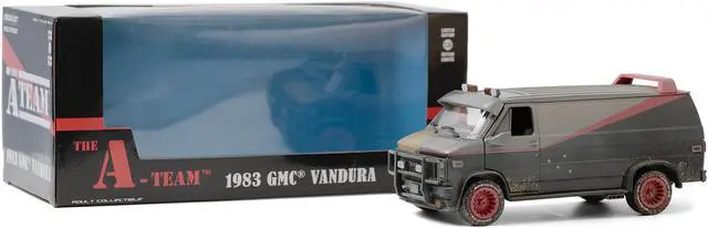 Alt view image 3 of 4 - 1983 GMC Vandura Van Weathered Version with Bullet Holes "The A-Team" (1983-1987) TV Series 1/24 Diecast Model by Greenlight