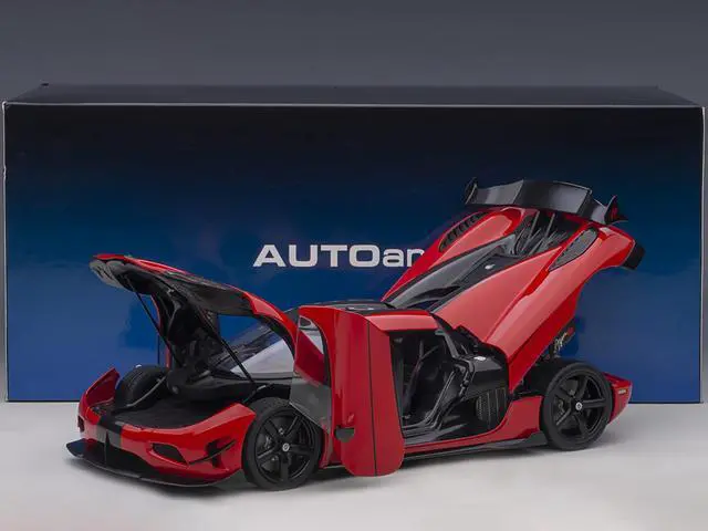 Alt view image 5 of 13 - Koenigsegg Agera RS Chili Red with Black Accents 1/18  Model Car by Autoart
