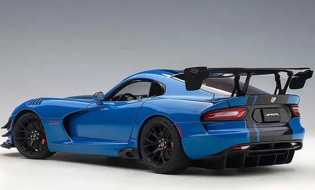 Alt view image 5 of 11 - 2017 Dodge Viper ACR Competition Blue with Black Stripes 1/18 Model Car by Autoart