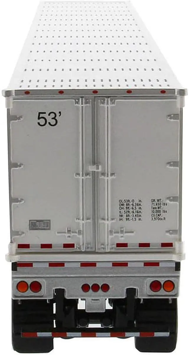 Alt view image 5 of 8 - Peterbilt 579 UltraLoft Truck Tractor Red with "CAT Caterpillar" Mural Dry Van Trailer "Transport Series" 1/50 Diecast Model by Diecast Masters