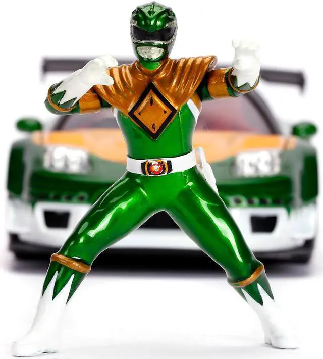 Alt view image 6 of 7 - 2002 Honda NSX Type-R Japan Spec (RHD) and Green Ranger Diecast Figurine "Power Rangers" 1/24 Diecast Model Car by Jada