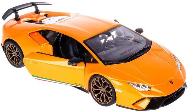 Alt view image 2 of 6 - Lamborghini Huracan Performante Orange Metallic 1/24 Diecast Model Car by Bburago
