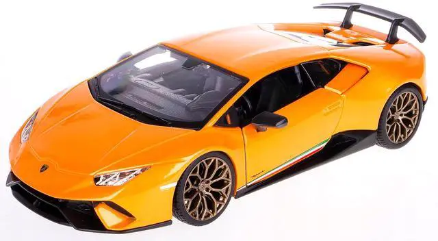 Alt view image 4 of 6 - Lamborghini Huracan Performante Orange Metallic 1/24 Diecast Model Car by Bburago