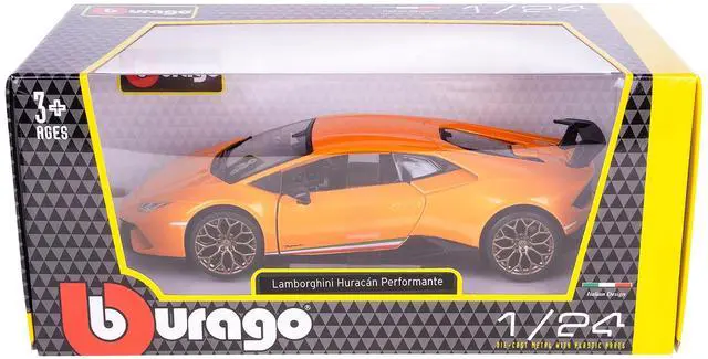 Alt view image 5 of 6 - Lamborghini Huracan Performante Orange Metallic 1/24 Diecast Model Car by Bburago