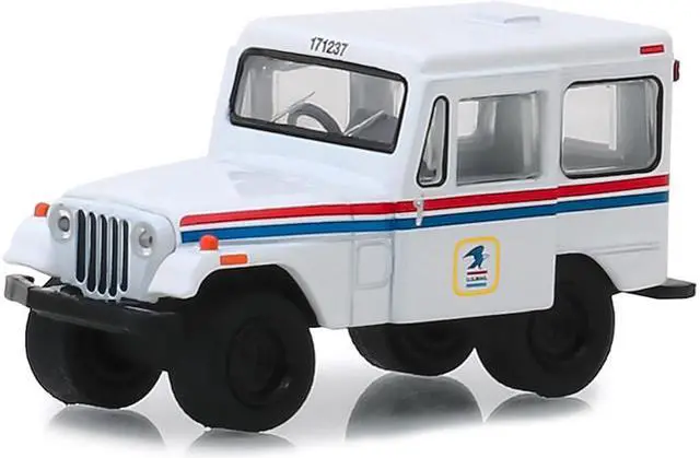Alt view image 3 of 7 - 1971 Jeep DJ-5 White "United States Postal Service" (USPS) "Hobby Exclusive" 1/64 Diecast Model Car by Greenlight