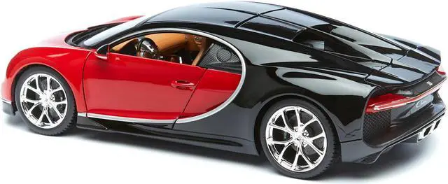 Alt view image 3 of 4 - 2016 Bugatti Chiron Red with Black 1/18 Diecast Model Car by Bburago