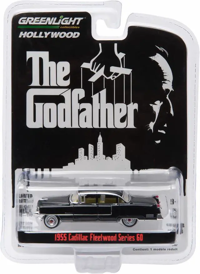 Alt view image 3 of 3 - 1955 Cadillac Fleetwood Series 60 Black "The Godfather" (1972) Movie 1/64 Diecast Model Car by Greenlight