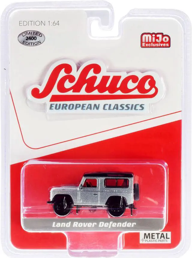 Main image of Land Rover Defender Silver "European Classics" Series Limited Edition to 2,400 pieces  1/64 Diecast Model Car by Schuco