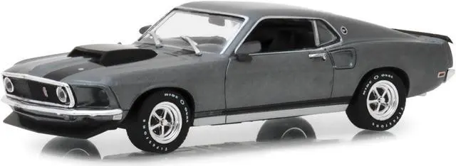 Alt view image 7 of 7 - 1969 Ford Mustang BOSS 429 Gray with Black Stripes \John Wick\" (2014) Movie 1/43 Diecast Model Car by Greenlight"