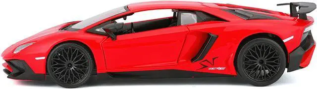 Alt view image 3 of 6 - Lamborghini Aventador LP750-4 Red 1/24 Diecast Model Car by Bburago